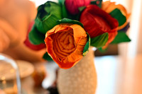 Colorful paper flowers